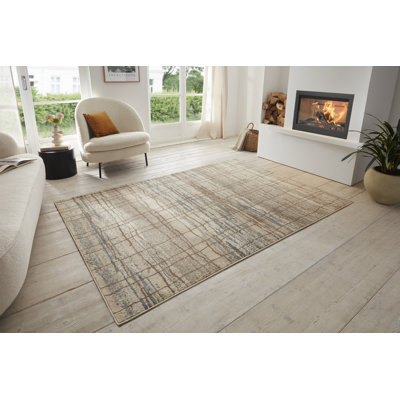 Handwoven Beige/Khaki/Grey Rug