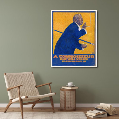 "A Connoisseur" by  Winold Reiss - Gallery Wrap Canvas Wall Art