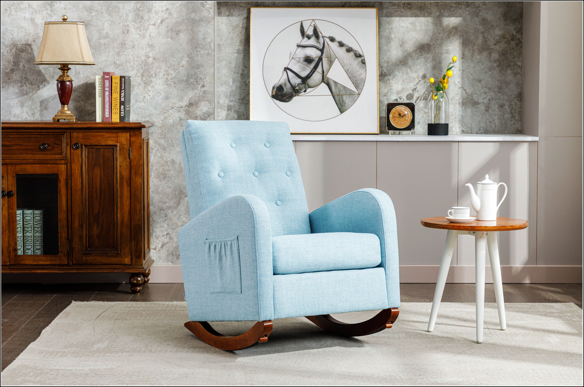 Vee Bee Rocking Chair Harriet Bee High Back Rocking Chair Nursery Chair .Comfortable Rocker ...
