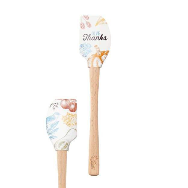 Spatulart Give Thanks Wood Handled Spatula