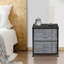 Commode 2 tiroirs - Gris / noir-1361166266