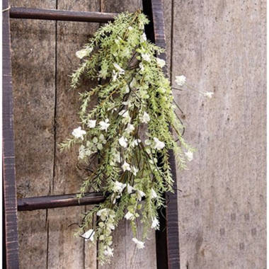 Garland of baby's breath and eucalyptus leaves for wedding and holidays