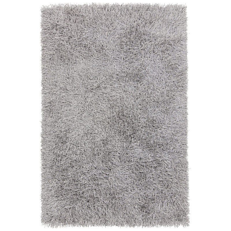 Tapis blanc / noir tissé à la main, 5 pi x 7 pi 6 po