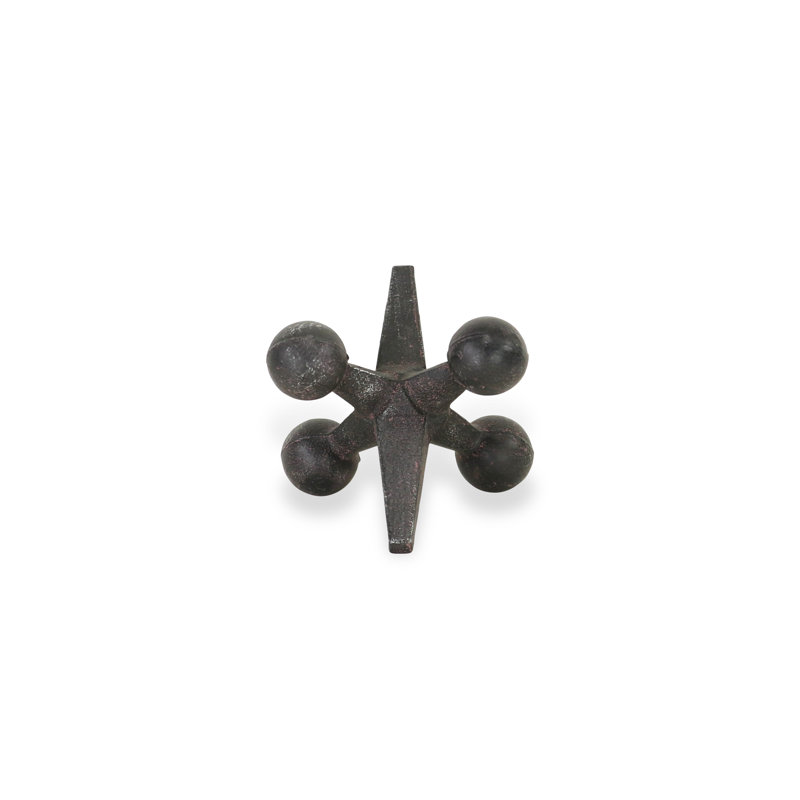 Sculpture osselet, H 6,5 po x l 6,5 po x P 6,5 po
