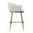 26'' Counter Height Bar Stools Velvet Kitchen Island Counter Bar Stool With Hand- Wave Back,Golden Chromed Base & Footrest-1156031441