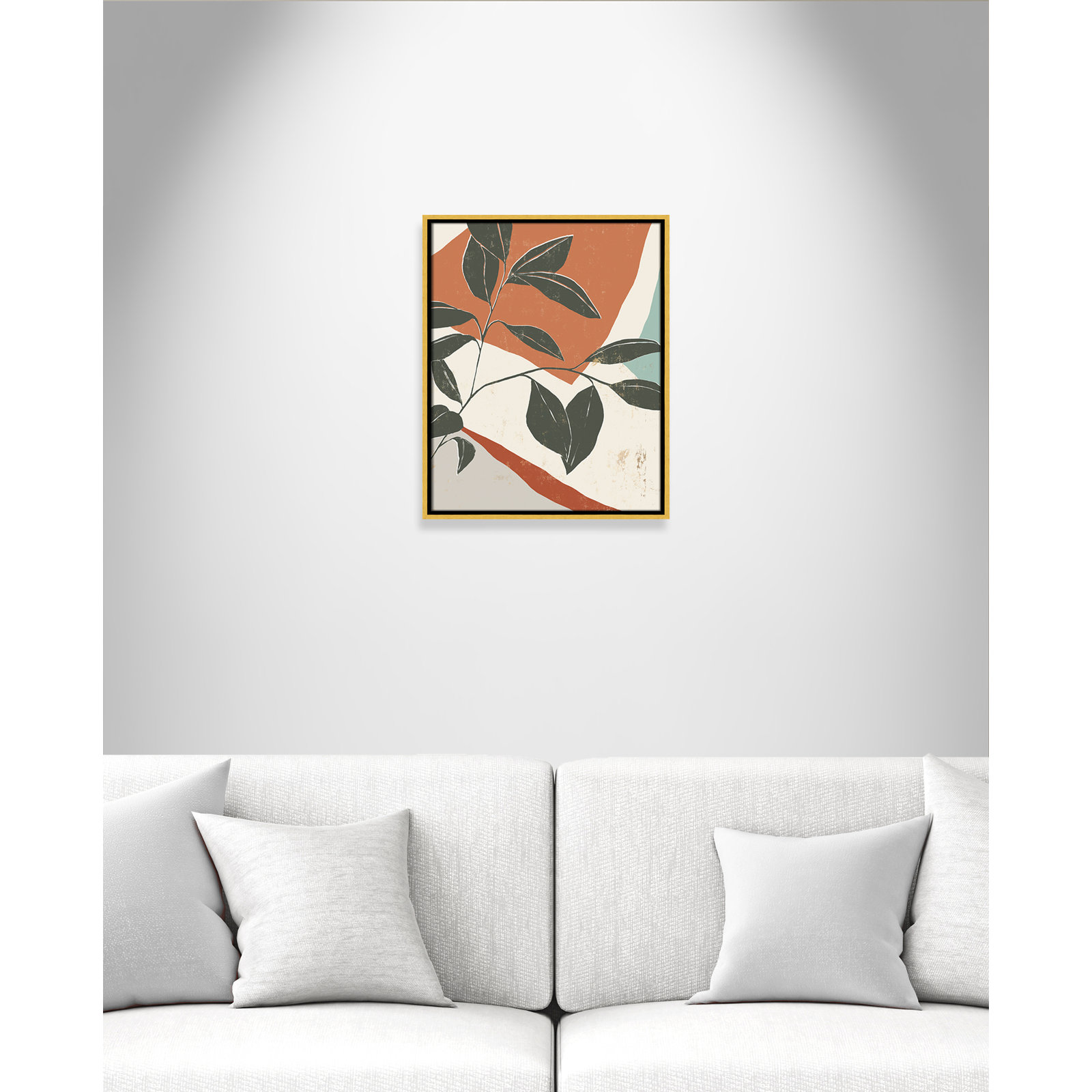 Cutout Leaves I by Isabelle Z, 21.5" H x 17.5" W x 2" D, Gold Framed