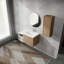 Meuble-lavabo mural avec lavabo et armoire latérale-114704408