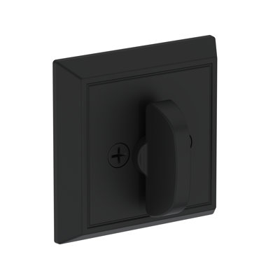 Chamfered Square Deadbolt Single Cylinder Deadbolt in Satin Black