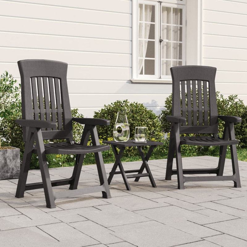 Chumley Patio Dining Armchair, Anthracite