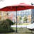 14.8 Ft Double Sided Outdoor Umbrella (Orange). 100% Canopy, Sunshade Construction. For Backyard, Poolside, Lawn And Garden Rust- Structure. Ideal-120996091