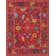 Bungalow Rose Adrith Bodrum Vintage Bohemian Floral Red Area Rug