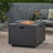 33" Outdoor Iron Square Propane Fire Pit-796407221