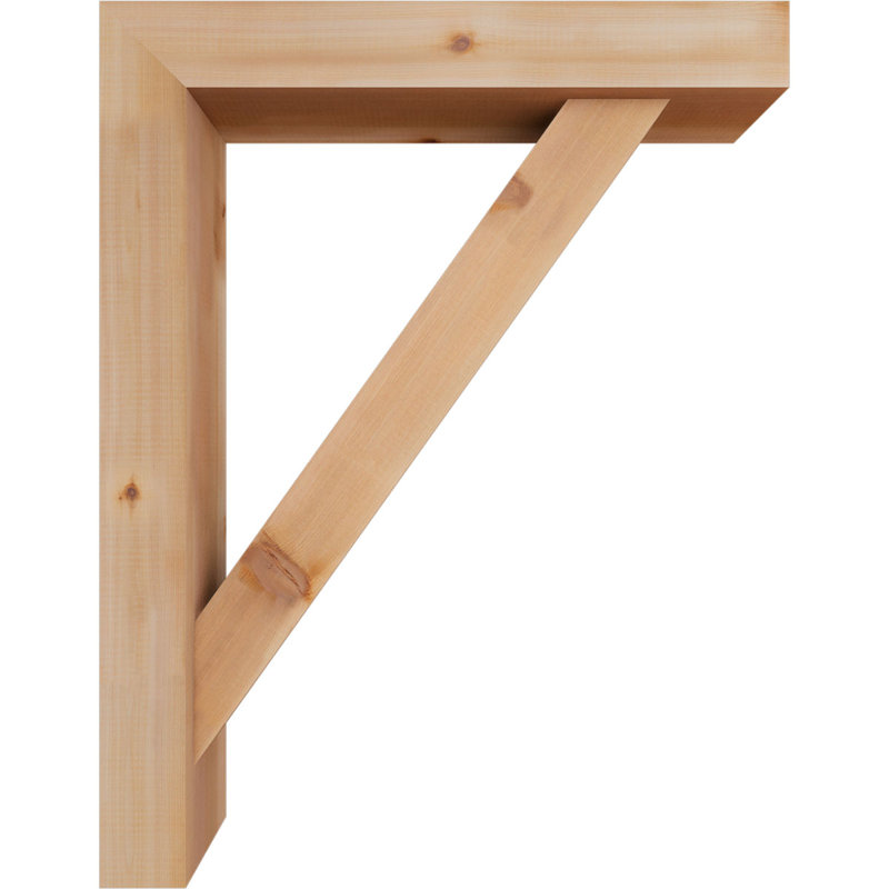 Support de bloc traditionnel avec entretoise décalée, 36 x 28, Cèdre rouge occidental de l 5 1/2 po (lisse)