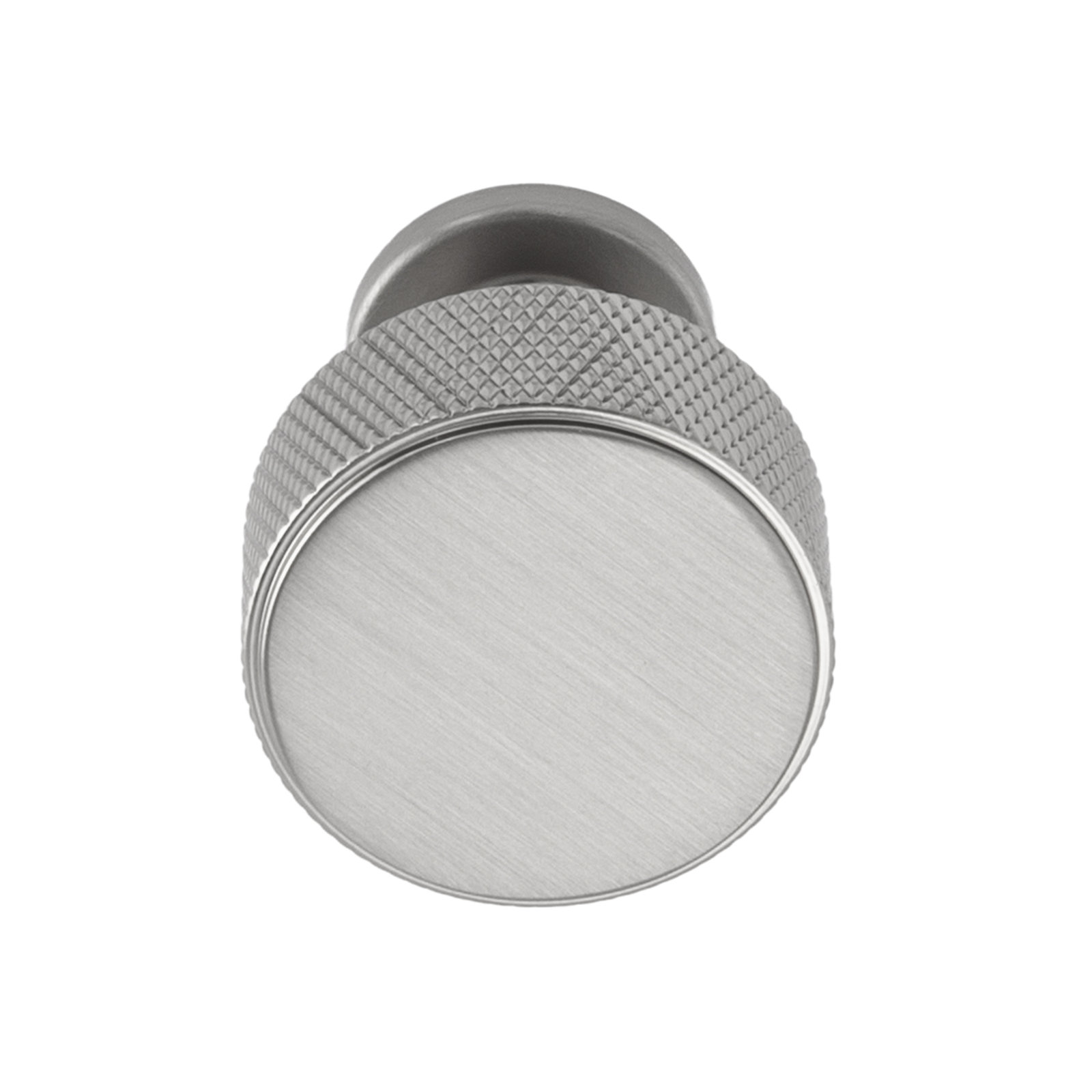 Kent Knurled Round Knob, Satin Nickel, 1.13"