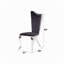 Chaise d'appoint en faux cuir et chrome H 24 po x l 17 po x H 38 po Cyren (ensemble de 2)