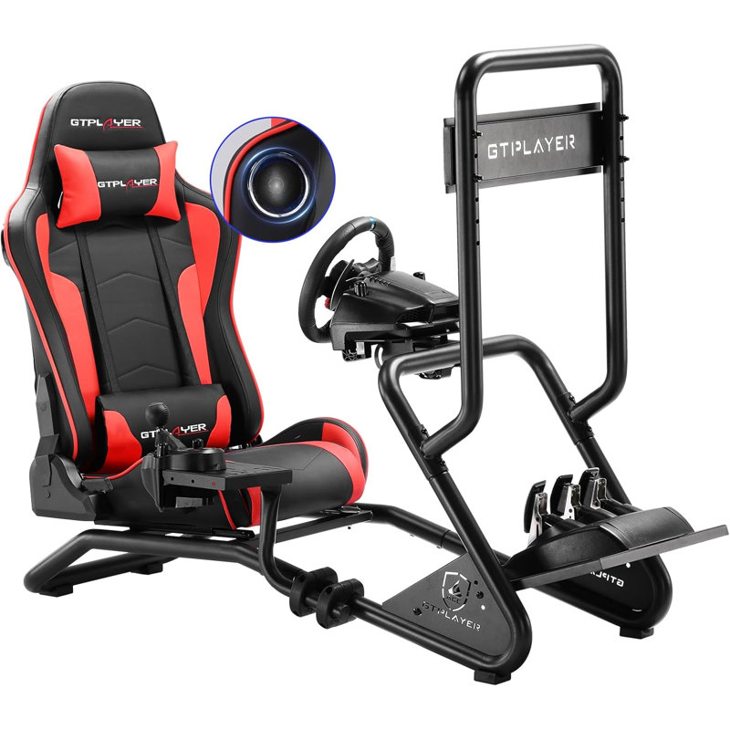 GTPLAYER Racing Simulator Cockpit, Red