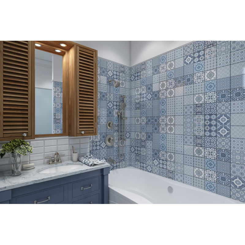 Ensemble de garniture de baignoire et douche à double poignée avec douchette Birch HydroMersion, Nickel satiné