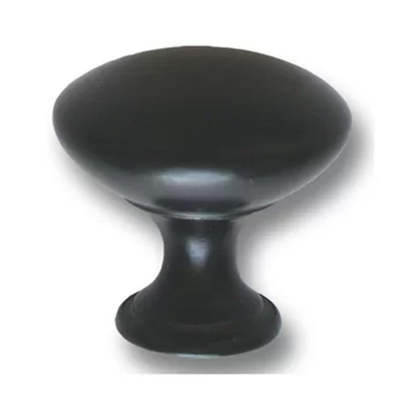 Poignée champignon 1 1/4 po de diamètre, Noir mat