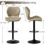 Adjustable Height Counter Stool with Metal Frame-43424949-43424959