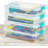 4-pack (6 Quarts) Of Clear Plastic Storage Boxes With Lids, Stackable, Small Sensory Boxes + Craft Organizers, Suitable For Home And Office Use, Convenient For Organizing Art Supplies.