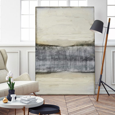 Reproduction d’art sur toile tendue, "divisé horizon i" par jennifer goldberger