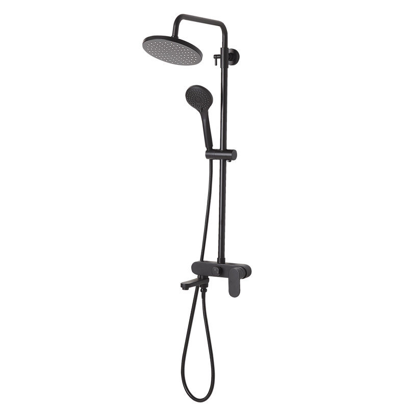 Milsom Thermostatic Shower with Dual Shower Head, Black