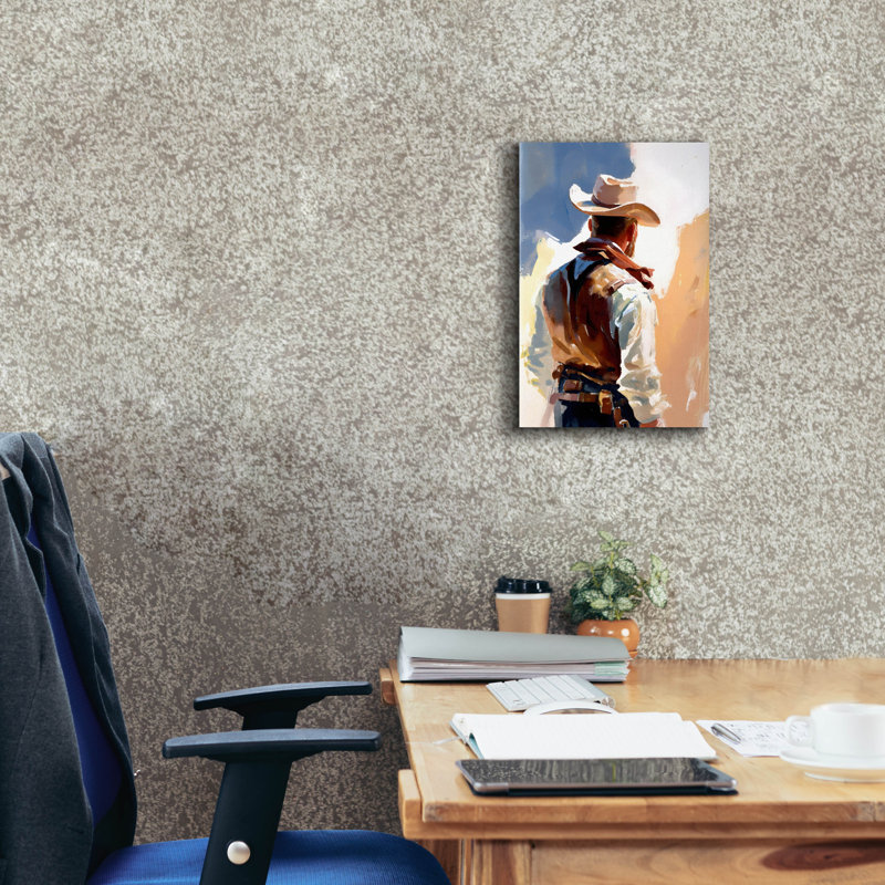 «Cowboy 2» par Petals Prints Design, H 18 po x l 12 po x P 0,75 po