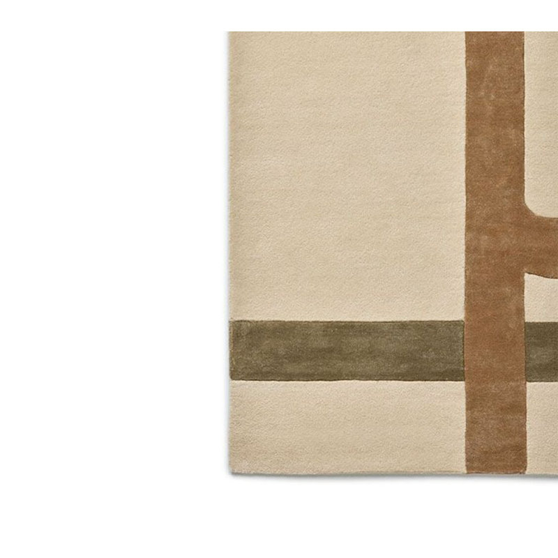 Geometric Area Rug in Tan/Brown/Coffee, Rectangle 6'5" x 10'
