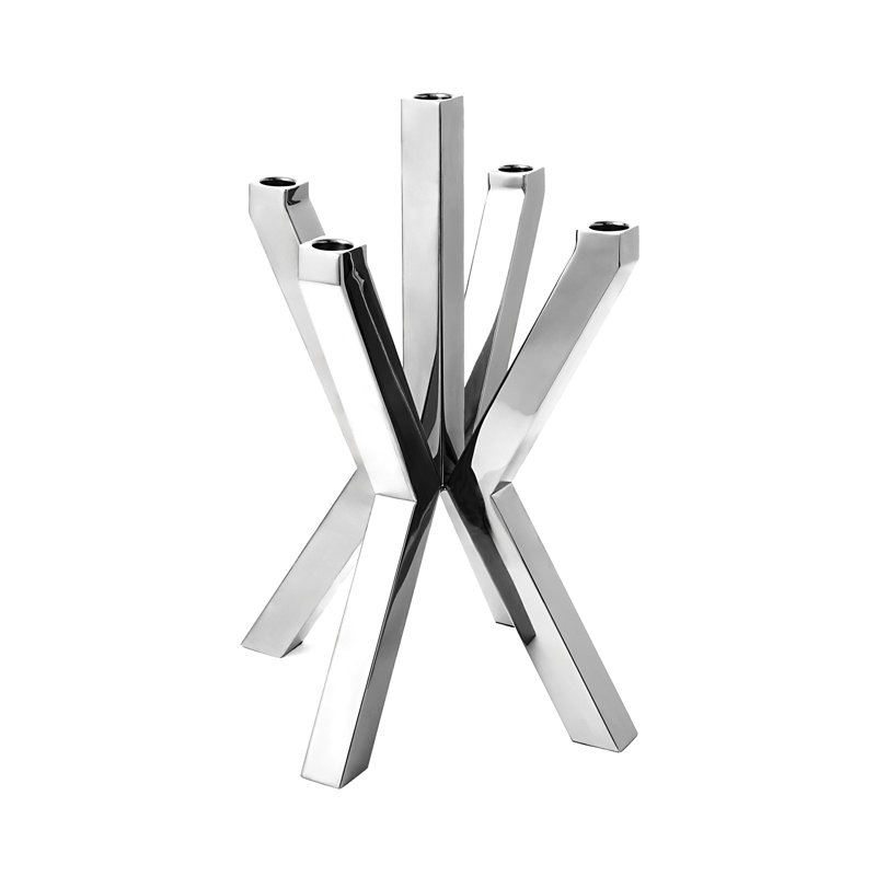 Thea 5 Light Candelabra, Silver
