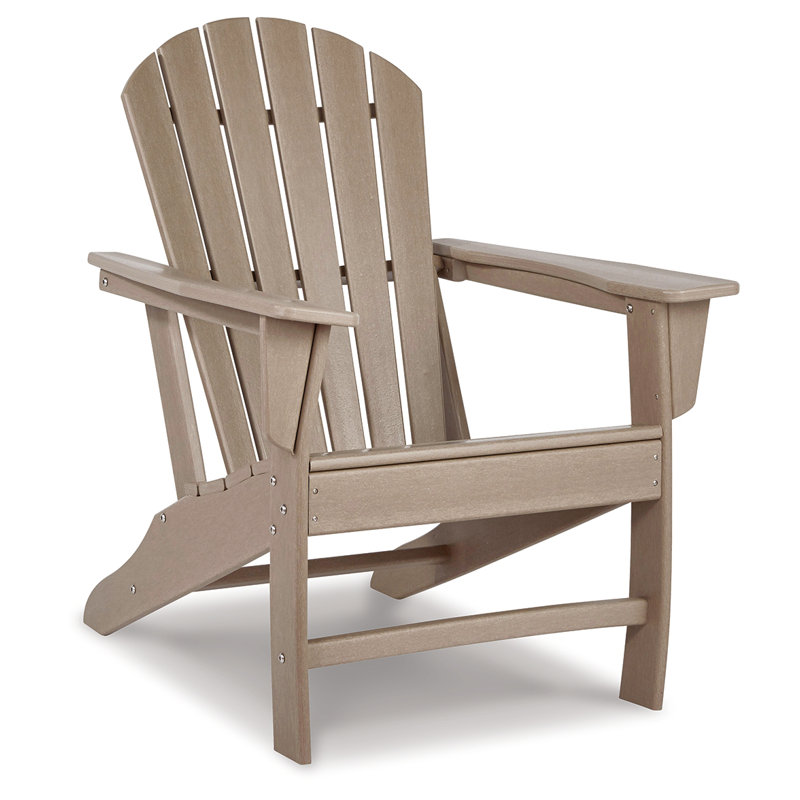Emory Foldable Outdoor Adirondack Chair, Grayish Brown