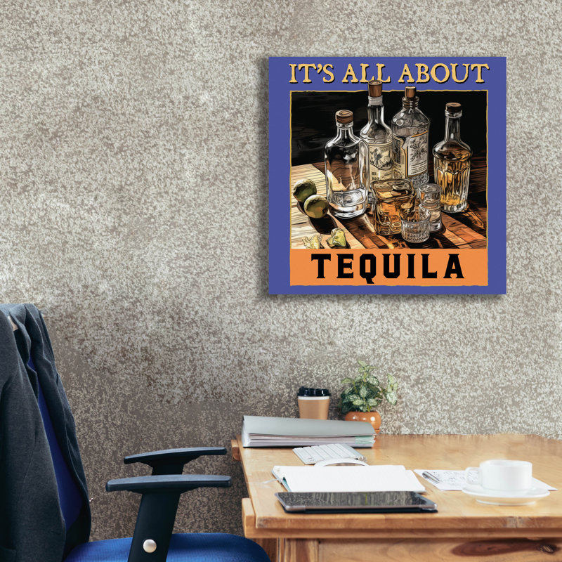  «Téquila» par Jim Baldwin, art mural sur toile, 26 po x 26 po, H 26 po x l 26 po