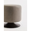 Alison 40cm Wide Faux Leather Round Solid Colour Standard Ottoman-24825575
