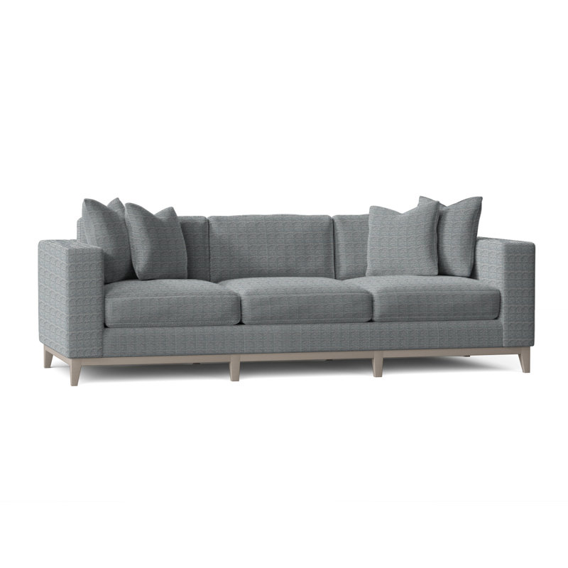 Noel 100" Square Arm Sofa, Dark Grey Chenille 5533-011, Blanca