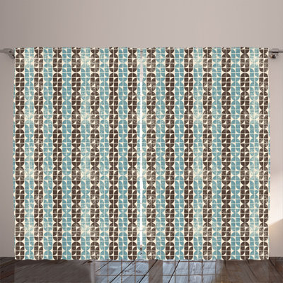 Nobleboro Polyester Semi Sheer Curtain Pair