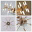 Lustre doré 24 "Luminous Elegance - Luminaire moderne 8 lumières avec abat-jour en acrylique givré pour le salon et la salle à manger