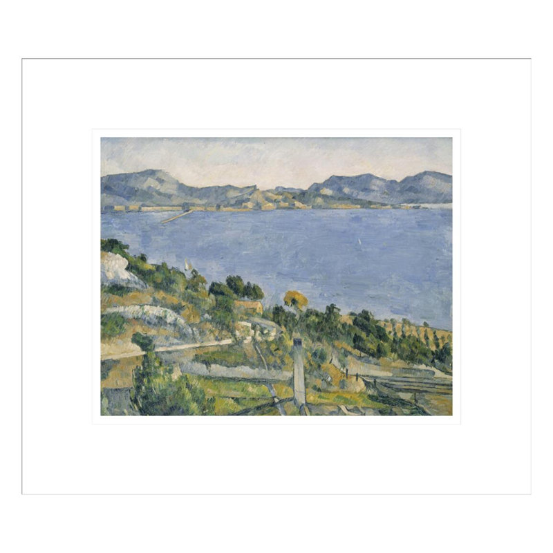 Vue sur le golfe de Marseille depuis l'Estaque ca. 1878-79 par Paul Cézanne, impression giclée encadrée