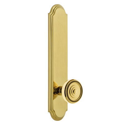 Grandeur Arc Tall Plate Single Dummy with Soleil Door Knob