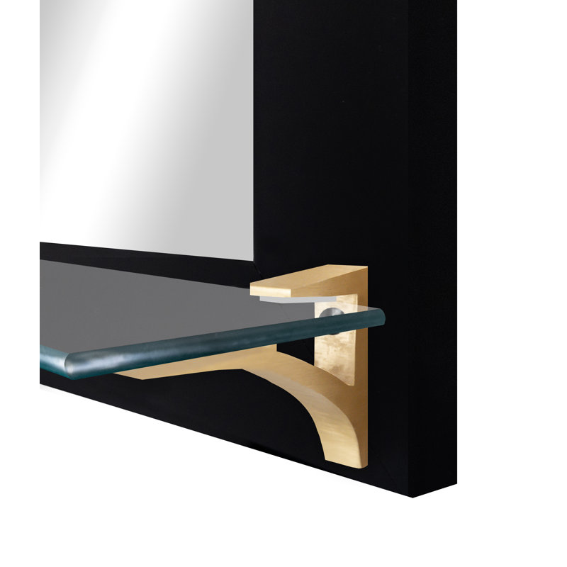 Flat Wall Mirror, Black