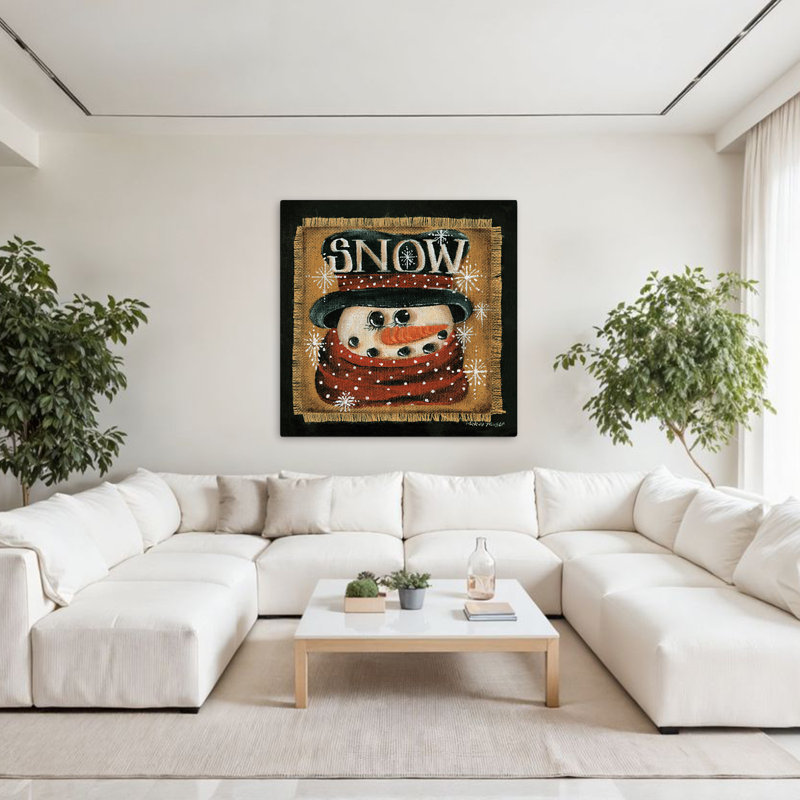 Neige, art contemporain des Fêtes, H 48 po x l 48 po
