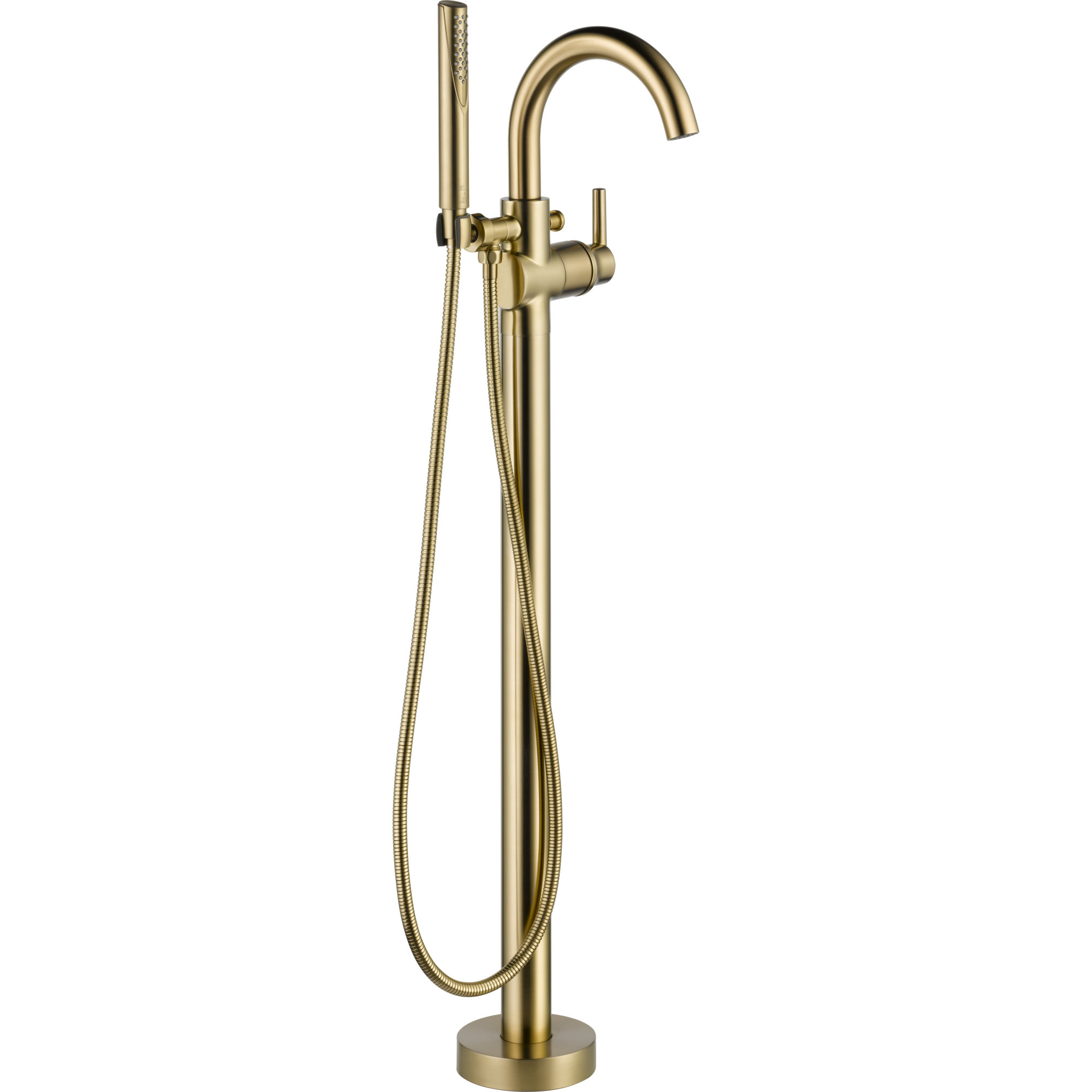 Trinsic Single Handle Floor Mounted Freestanding Tub Filler, Brilliance Champagne Bronze