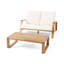 Causeuse d'extérieur avec table basse Paloma
