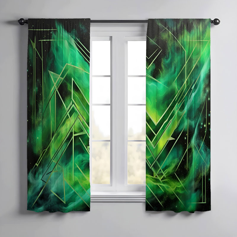 Paire de rideaux semi-transparents en polyester Eliott, L 40 po x L 61 po