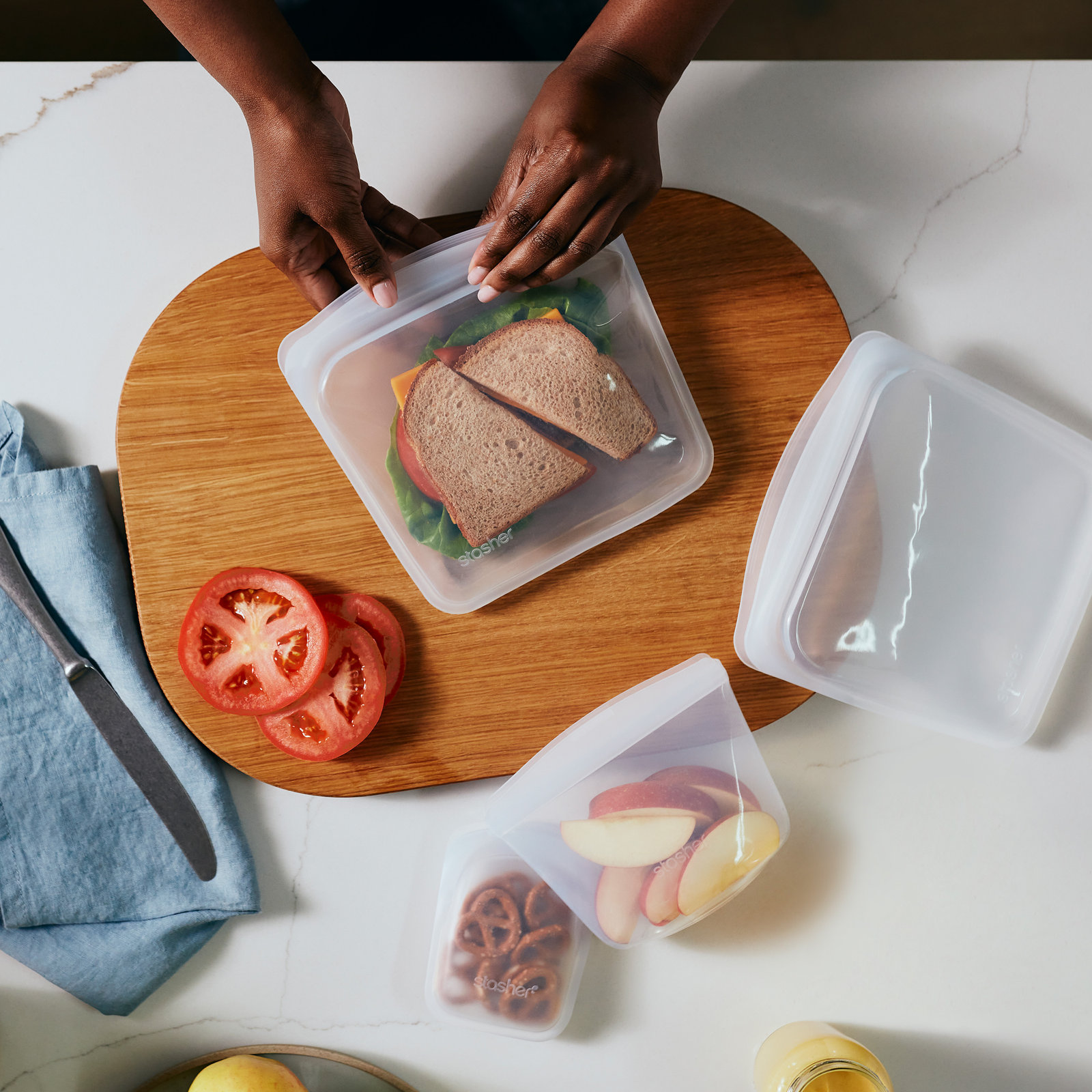 Variety 5-Piece Food Storage Bag Set, Clear