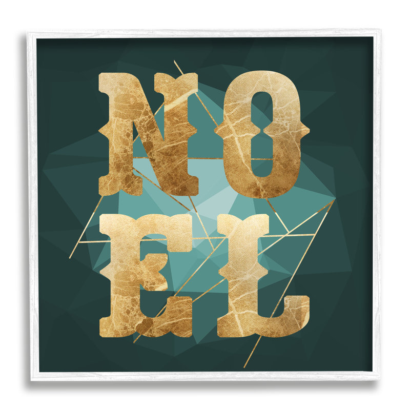 "Noel Glam Christmas", formes géométriques vertes, art mural XXL par Daphne Polselli, H 17 po x l 17 po x P 1,5 po
