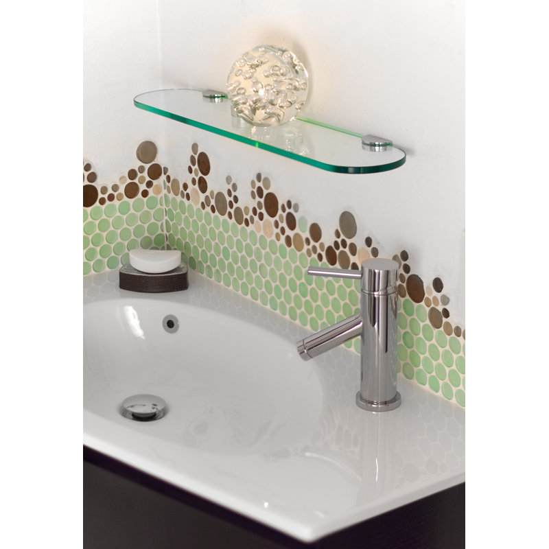 East Linear Single Hole Bathroom Faucet with Drain Assembly, Polished Nickel