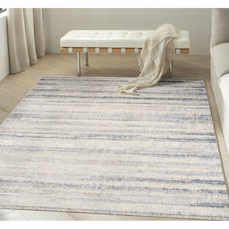 CK089 DRIFT RUG Abstract Machine Made Area Rug, Rectangle 274 x 366 cm, Blue
