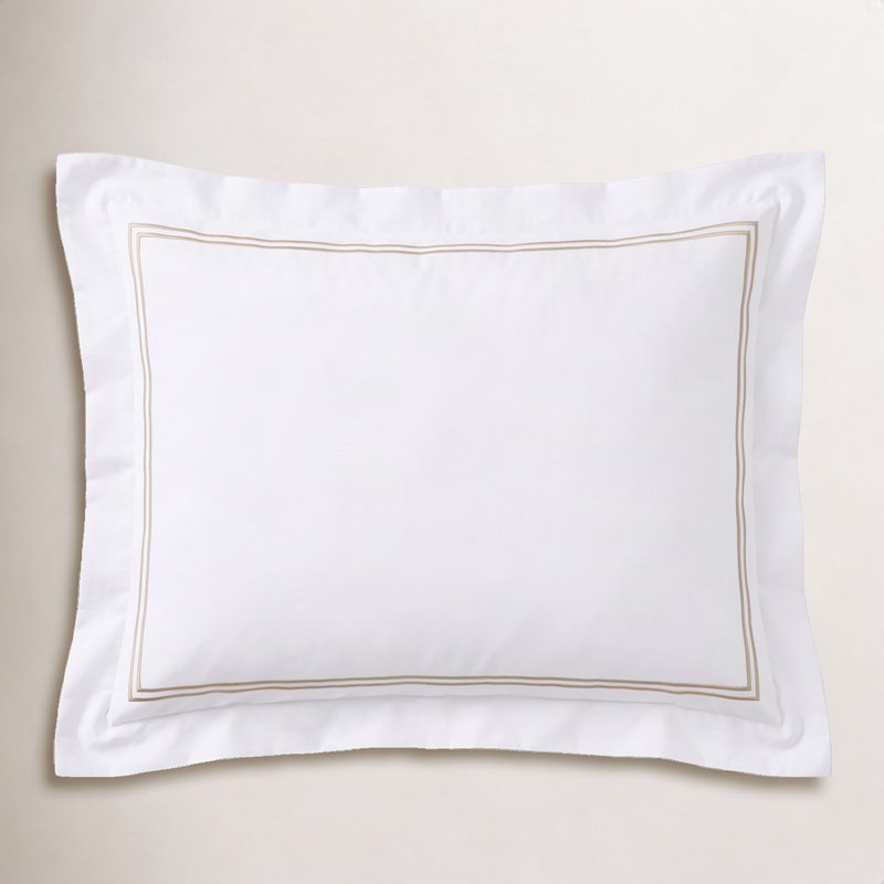 Coltrane 100% Cotton Button Sham, King, Champagne
