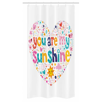 Saying Geometric Shower Curtain with Hooks Included