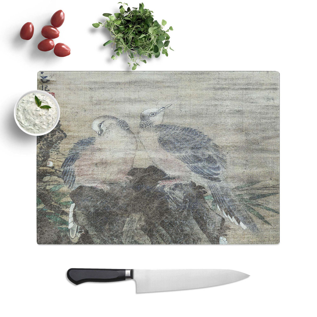 Tempered Glass Birds Chopping Board