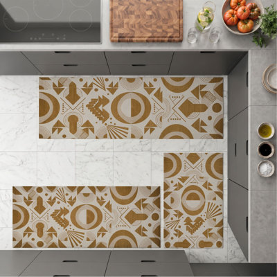 Tapis de cuisine géométriques lavables antidérapants